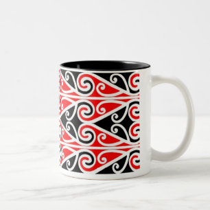 maori design stamkunst voor jou tweekleurige koffiemok