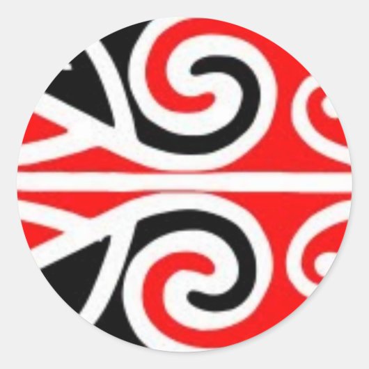 Maori design Tribal Art voor jou Ronde Sticker (Voorkant)