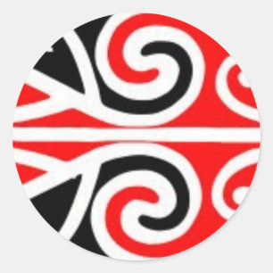Maori design Tribal Art voor jou Ronde Sticker