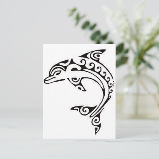 Maori Dolphin Briefkaart (Staand voorkant)