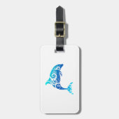 Maori Dolphin Polynesië Tribaal Tattoo Gift Idea Bagagelabel (Voorkant verticaal)