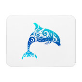 Maori Dolphin Polynesië Tribaal Tattoo Gift Idea Magneet (Horizontaal)