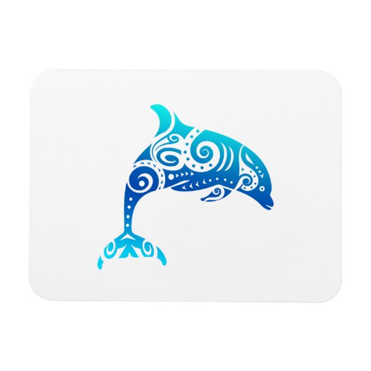 Maori Dolphin Polynesië Tribaal Tattoo Gift Idea Magneet (Horizontaal)