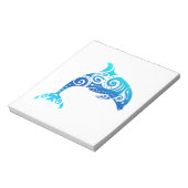 Maori Dolphin Polynesië Tribaal Tattoo Gift Idea Notitieblok (Linkerzijde)