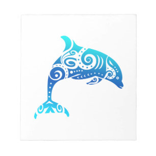 Maori Dolphin Polynesië Tribaal Tattoo Gift Idea Notitieblok
