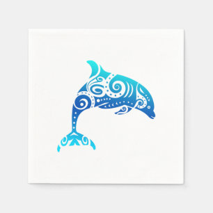 Maori Dolphin Polynesië Tribaal Tattoo Gift Idea Servet