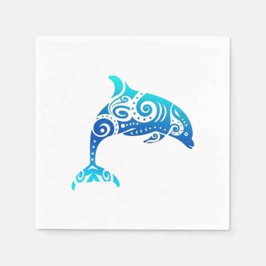 Maori Dolphin Polynesië Tribaal Tattoo Gift Idea Servet (Voorkant)