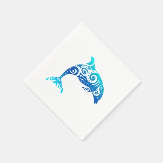 Maori Dolphin Polynesië Tribaal Tattoo Gift Idea Servet (Hoek)
