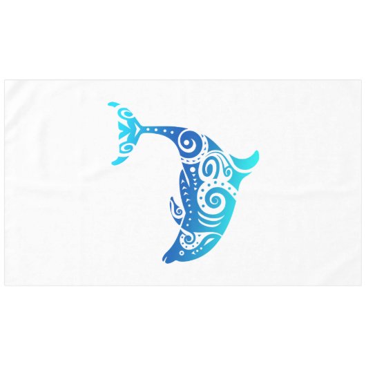 Maori Dolphin Polynesië Tribaal Tattoo Gift Idea Tafelkleed (Voorkant (Horizontaal))