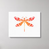 Maori Dragonfly Polynesiaans Tattoo Gift Idea Canvas Afdruk (Voorkant)