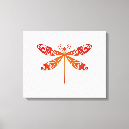 Maori Dragonfly Polynesiaans Tattoo Gift Idea Canvas Afdruk (Voorkant)