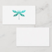 Maori Dragonfly Polynesiaans Tattoo Gift Idea Contactkaartje (Voorkant / Achterkant)