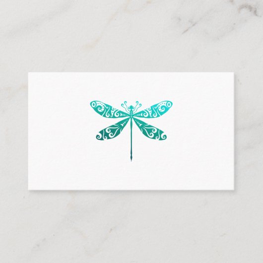 Maori Dragonfly Polynesiaans Tattoo Gift Idea Contactkaartje (Voorkant)