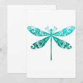 Maori Dragonfly Polynesiaans Tattoo Gift Idea Save The Date (Voorkant / Achterkant)