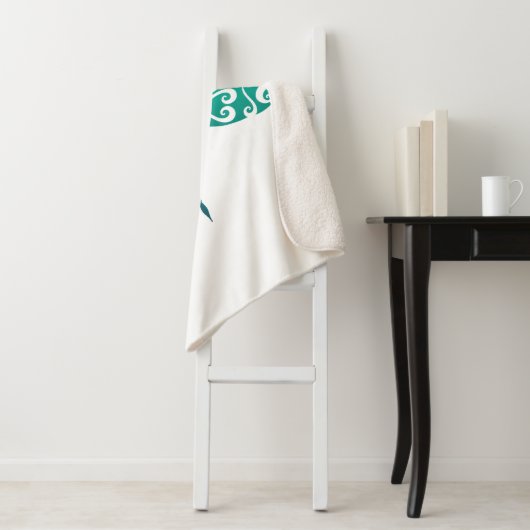 Maori Dragonfly Polynesiaans Tattoo Gift Idea Sherpa Deken (In situ)