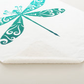Maori Dragonfly Polynesiaans Tattoo Gift Idea Sherpa Deken (3/4)