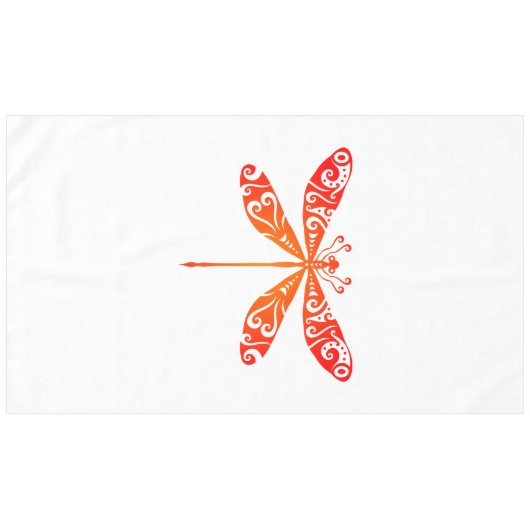 Maori Dragonfly Polynesiaans Tattoo Gift Idea Tafelkleed (Voorkant (Horizontaal))