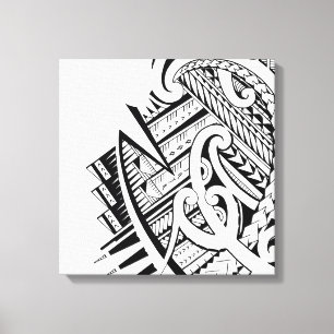 Maori en Samoan geïnspireerde kunst Canvas Afdruk