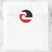 maori - etnische vlag nieuw - zeeland ronde sticker (Tas)