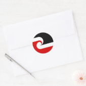 maori - etnische vlag nieuw - zeeland ronde sticker (Envelop)