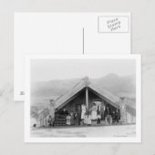 Maori Family at Home FotoNieuw-Zeeland Briefkaart (Voorkant / Achterkant)