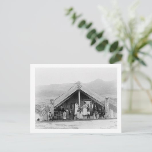 Maori Family at Home FotoNieuw-Zeeland Briefkaart (Staand voorkant)