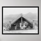 Maori Family New Zealand 1917 Poster (Voorkant)