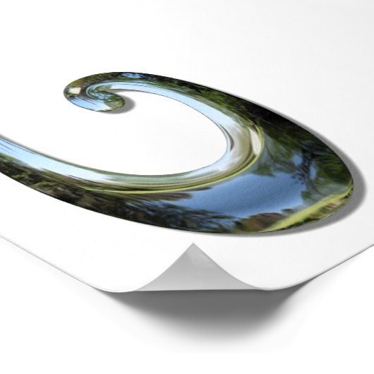 Maori Fish Hook - Chrome Poster (Hoek)