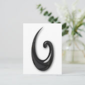 Maori-Fish Hook-obsidian Briefkaart (Staand voorkant)
