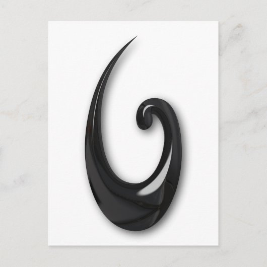 Maori-Fish Hook-obsidian Briefkaart (Voorkant)