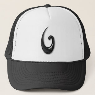 Maori-Fish Hook-obsidian Trucker Pet