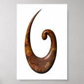 Maori Fish Hook - Rust Poster (Voorkant)
