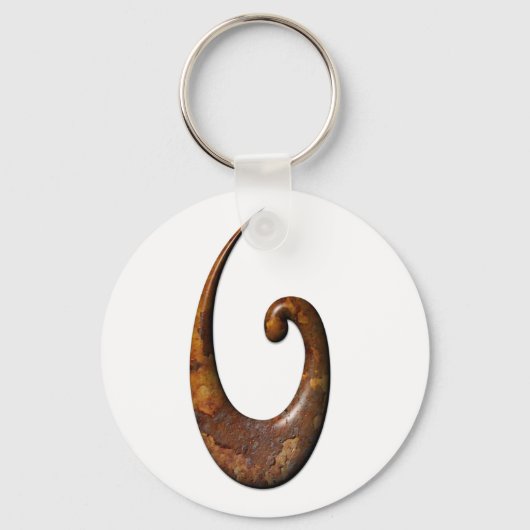 Maori Fish Hook - Rust Sleutelhanger (Voorkant)