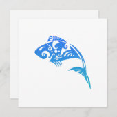 Maori Fish Tribal Tattoo - Gift Idea Kaart (Voorkant / Achterkant)