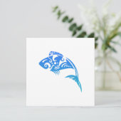 Maori Fish Tribal Tattoo - Gift Idea Kaart (Staand voorkant)