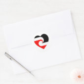 Maori Flag Heart Ronde Sticker (Envelop)