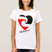 Maori Flag Heart T-shirt (Voorkant)