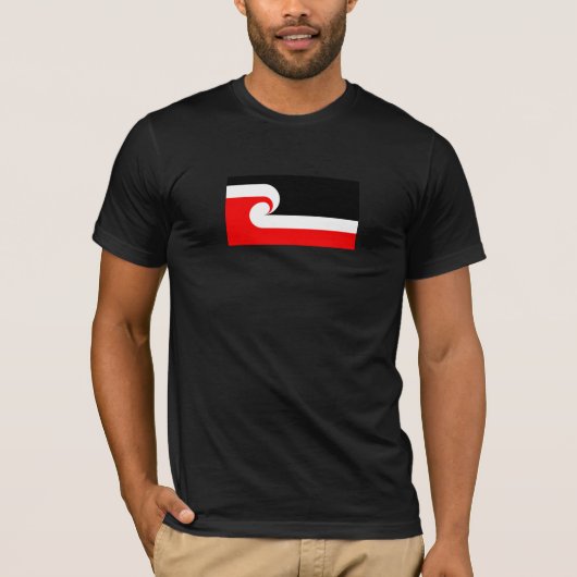 Maori Flag Nieuw-Zeeland Vlag T-shirt (Voorkant)