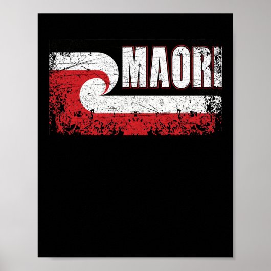 Maori Flag Nieuw-Zeelandse vlag Poster (Voorkant)