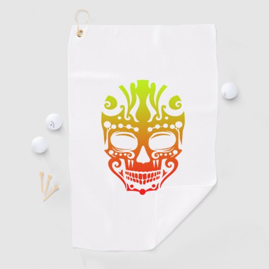 Maori French Bulldog Tribal Tattoo Gift Idea Golfhanddoek (Insitu)