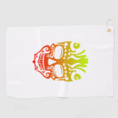 Maori French Bulldog Tribal Tattoo Gift Idea Golfhanddoek (Horizontaal)