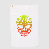 Maori French Bulldog Tribal Tattoo Gift Idea Golfhanddoek (Voorkant)