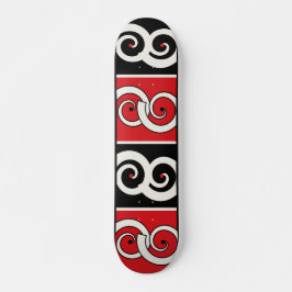 Maori-geïnspireerde spiraal persoonlijk skateboard