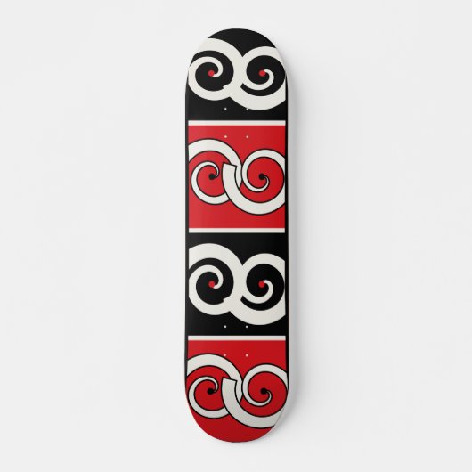 Maori-geïnspireerde spiraal persoonlijk skateboard (Voorkant)