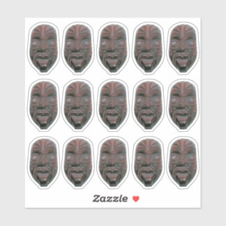 Maori gesneden masker sticker