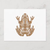 Maori Green Bell Frog Poraka Brown - Cadeau Idee Feestdagenkaart (Voorkant)