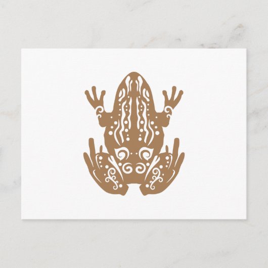 Maori Green Bell Frog Poraka Brown - Cadeau Idee Feestdagenkaart (Voorkant)