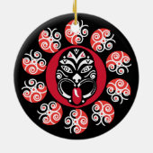 Maori Haka | Nieuw-Zeeland | Native Art | Decortab Keramisch Ornament (Achterkant)