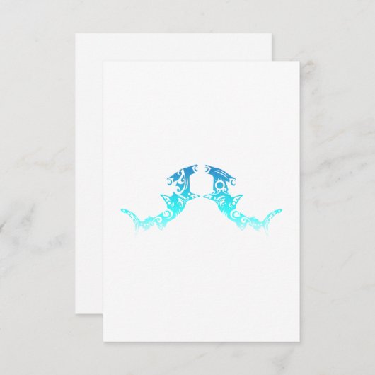 Maori Hammerhead Shark Couple Tribal - Gift Idea Informatiekaartje (Voorkant / Achterkant)