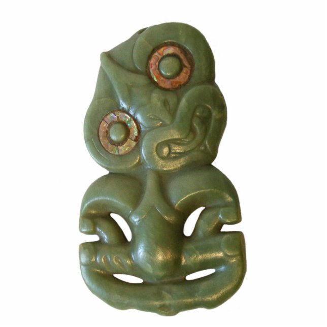 Maori Hei-Tiki Fotobeeldje Ornament (Voorkant)